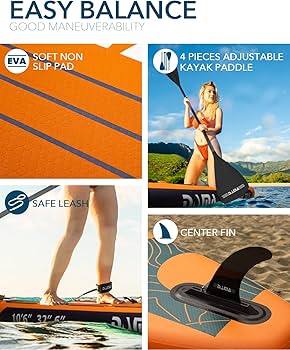 Amazon | DAMA 空気注入式スタンドアップパドルボード 大人用